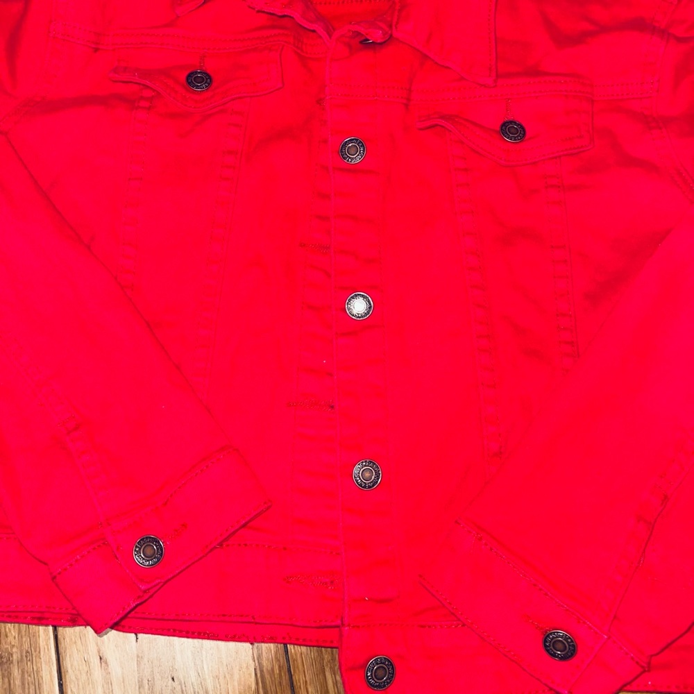 Red Jean Jacket ❤️ - Picture 2 of 4